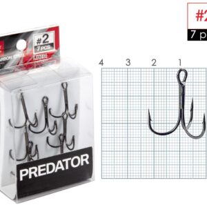 Крючки-тройники Lucky John PREDATOR сер. LJH236 разм.002 7 шт.