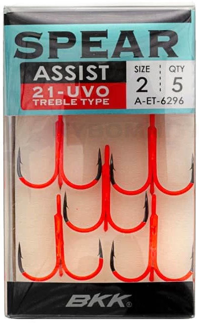 Крючок тройной BKK Assist Spear-21 UVO #1/0