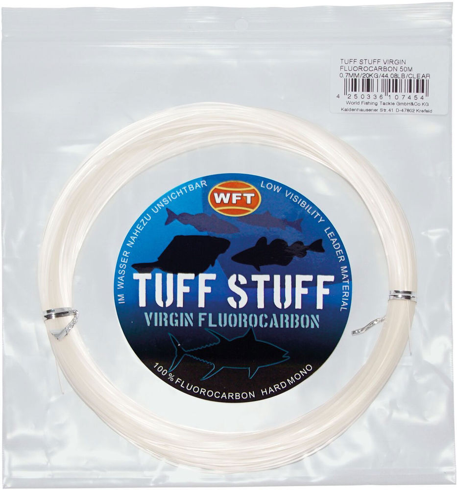 Леска моно. WFT KG TUFF STUFF FLUOROCARBON 050/060 (цена/метр)