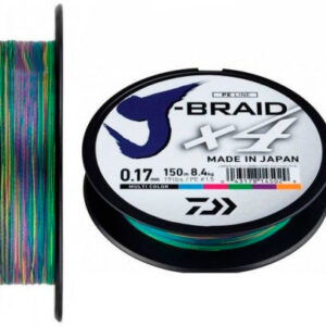 Леска плетёная DAIWA J-BRAID X4E 0.13MM-300M MULTI COLOR