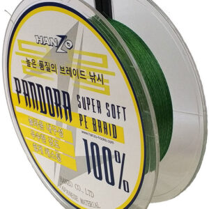 Плетеный шнур Hanzo Pandora Green 1.5 (100м) 0,21мм 11.8кг