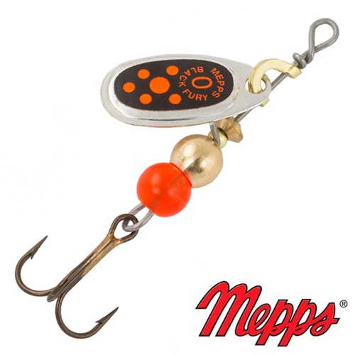 Блесна вращ. Mepps BLACK FURY 0, Black/Orange