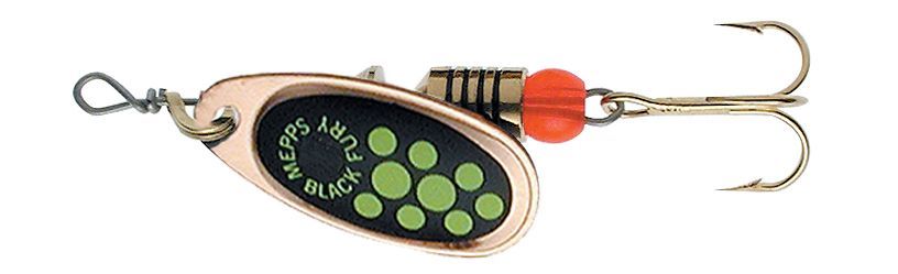 Блесна вращ. Mepps BLACK FURY  0, Black/Chartreuse