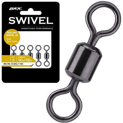 Вертлюг BKK Rolling Swivel-32 (Brass, BLack) (D-MQ-1175) #5 (10шт)