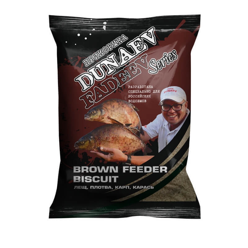 Прикормка "DUNAEV-FADEEV" 1 кг Feeder Brown Biscuit
