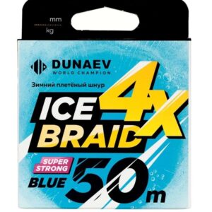 Шнур DUNAEV ICE BRAID PE X4 50м 0,12мм