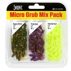 Твистеры съедоб. искусст. LJ Pro Series MICRO GRUB 1,0in (02,50)/MIX1 90шт.