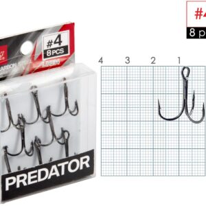 Крючки-тройники Lucky John PREDATOR сер. LJH236 разм.004 8 шт.