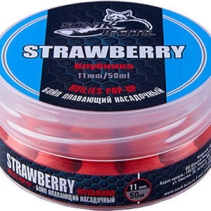 Бойлы насад. плав. Sonik Baits STRAWBERRY Fluo Pop-ups 10 мм 50мл (Клубника)