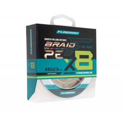 FLAGMAN Шнур спиннинговый Braid PE X8 150м 0,165мм