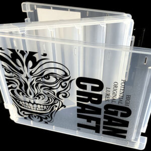 Коробка для снастей Gan Craft Face Logo Reversible Box 205x145x40mm #Clear