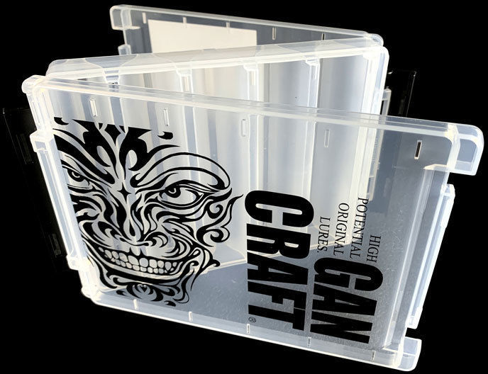Коробка для снастей Gan Craft Face Logo Reversible Box 205x145x40mm #Clear