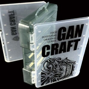 Коробка для снастей Gan Craft Face Logo Reversible Box 140x104x32mm #Clear/Smoke