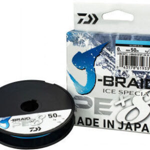 Леска плетёная Daiwa J-BRAID ICE SPECIAL x8E 0.16mm-50m ISLAND BLUE