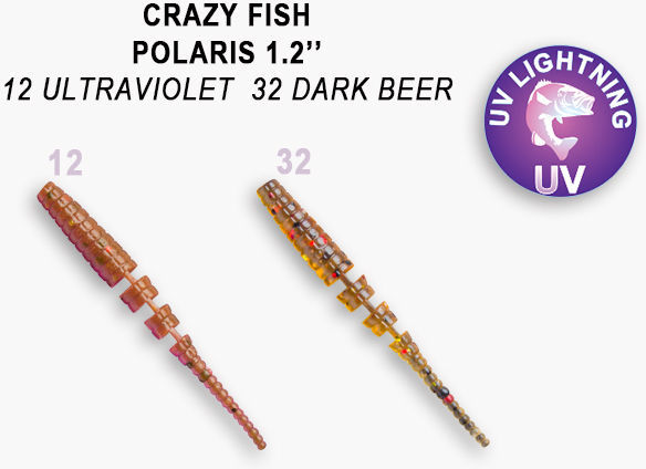 Polaris 1.2" 61-30-12/32-1 Силиконовые приманки Crazy Fish