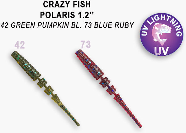 Polaris 1.2" 61-30-42/73-5 Силиконовые приманки Crazy Fish