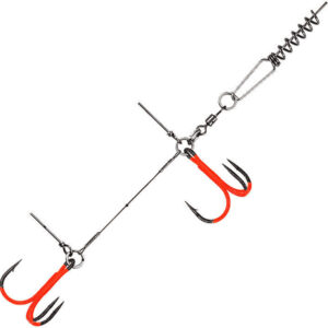 Оснастка цветной титановый стингер со спиралью JIG Spring Soft Baits, размер L